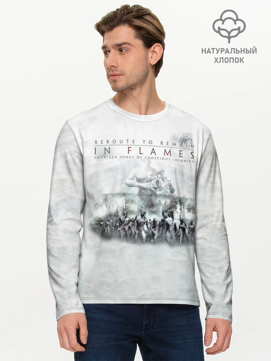 Мужской лонгслив базовый / Reroute to Remain - In Flames