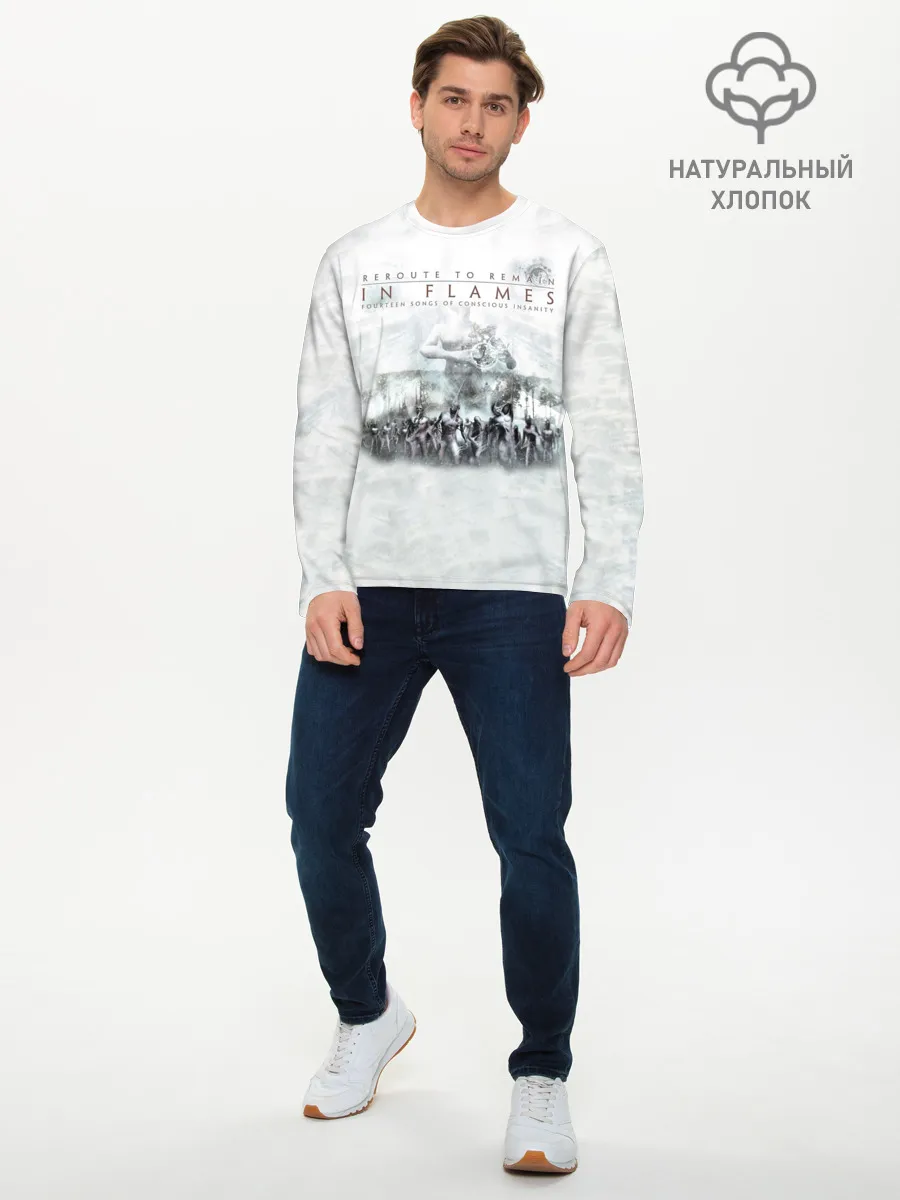Мужской лонгслив базовый / Reroute to Remain - In Flames