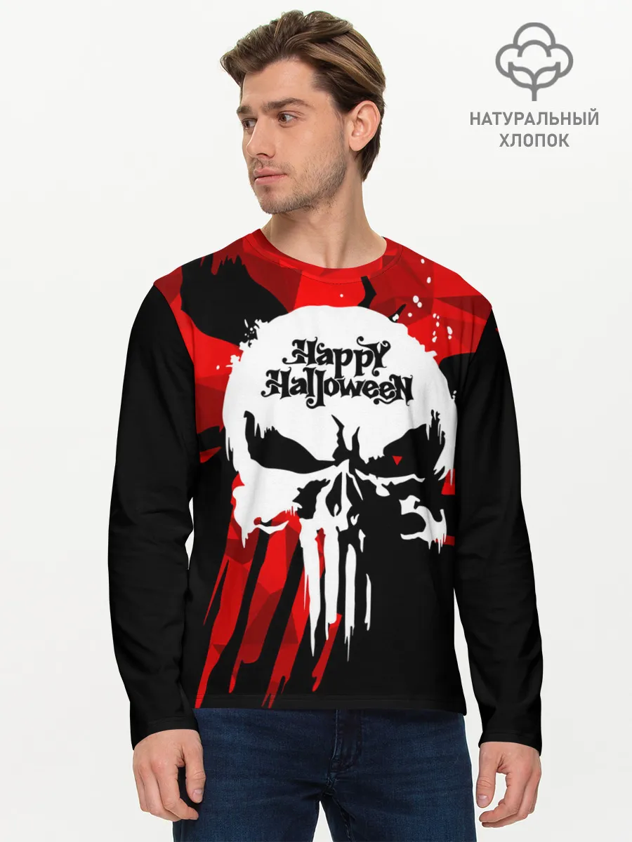 Мужской лонгслив базовый / Геометрия страха