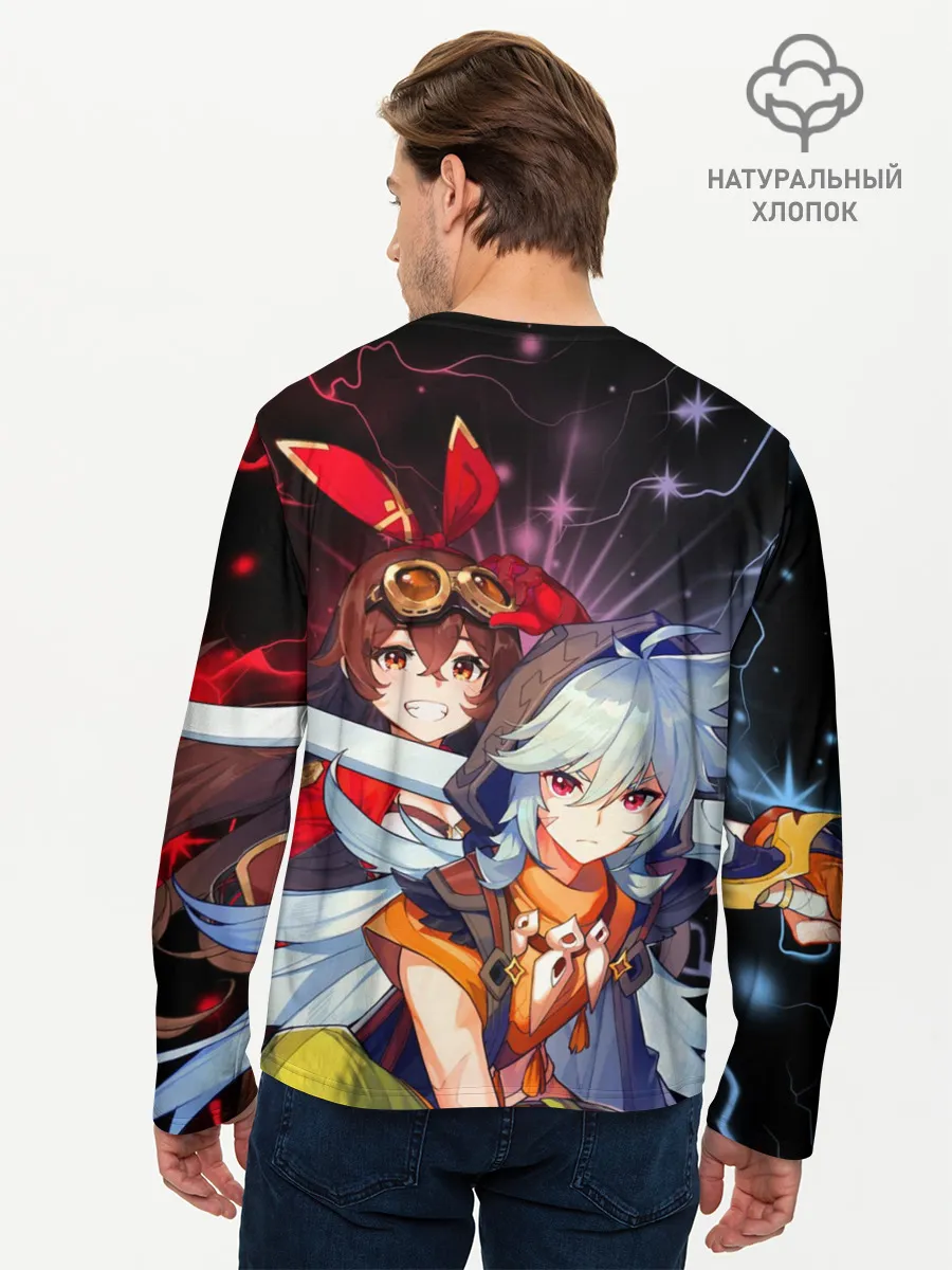 Мужской лонгслив базовый / Рэйзор и Эмбер, Genshin Impact