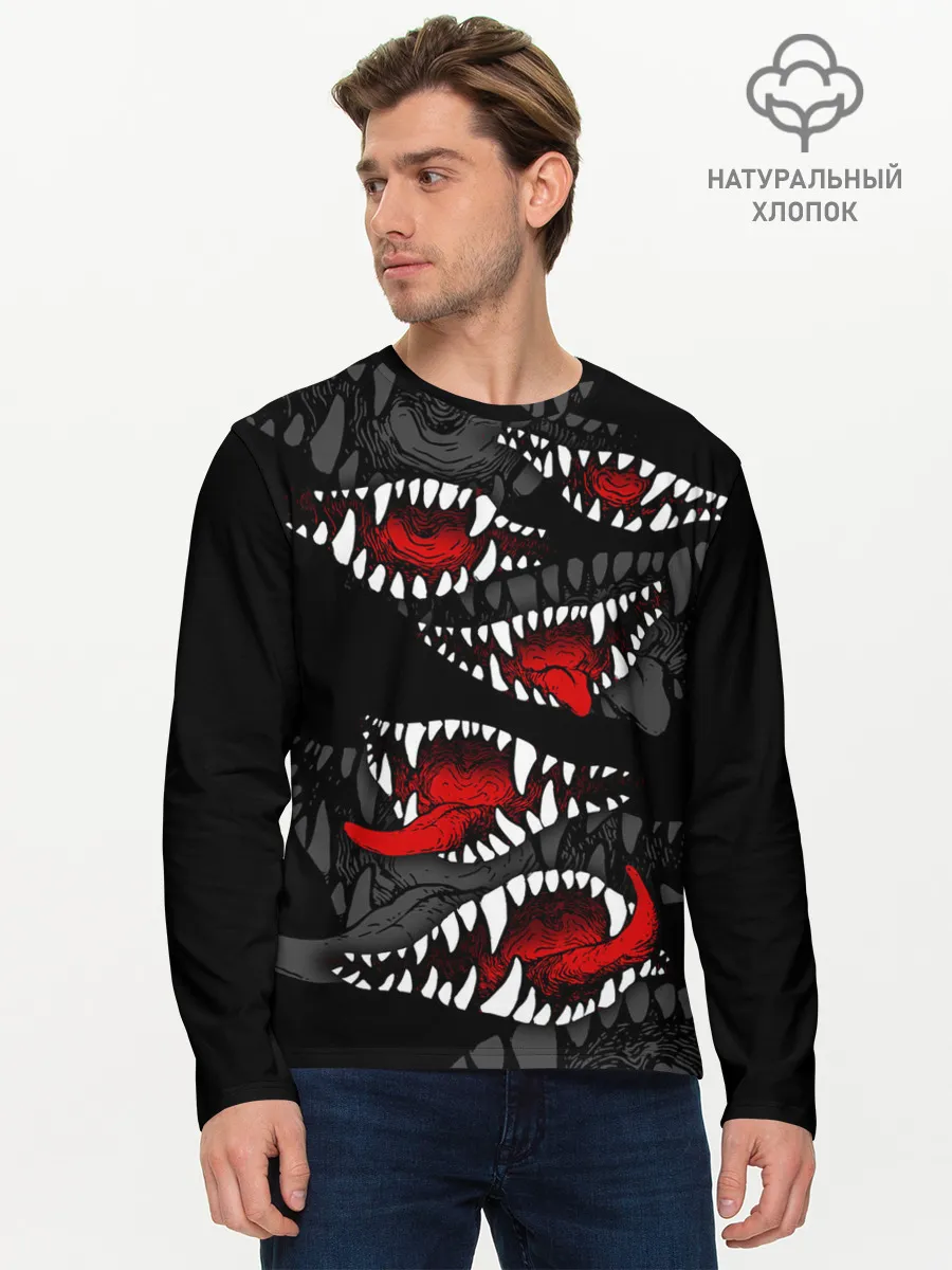 Мужской лонгслив базовый / Атака вампиров