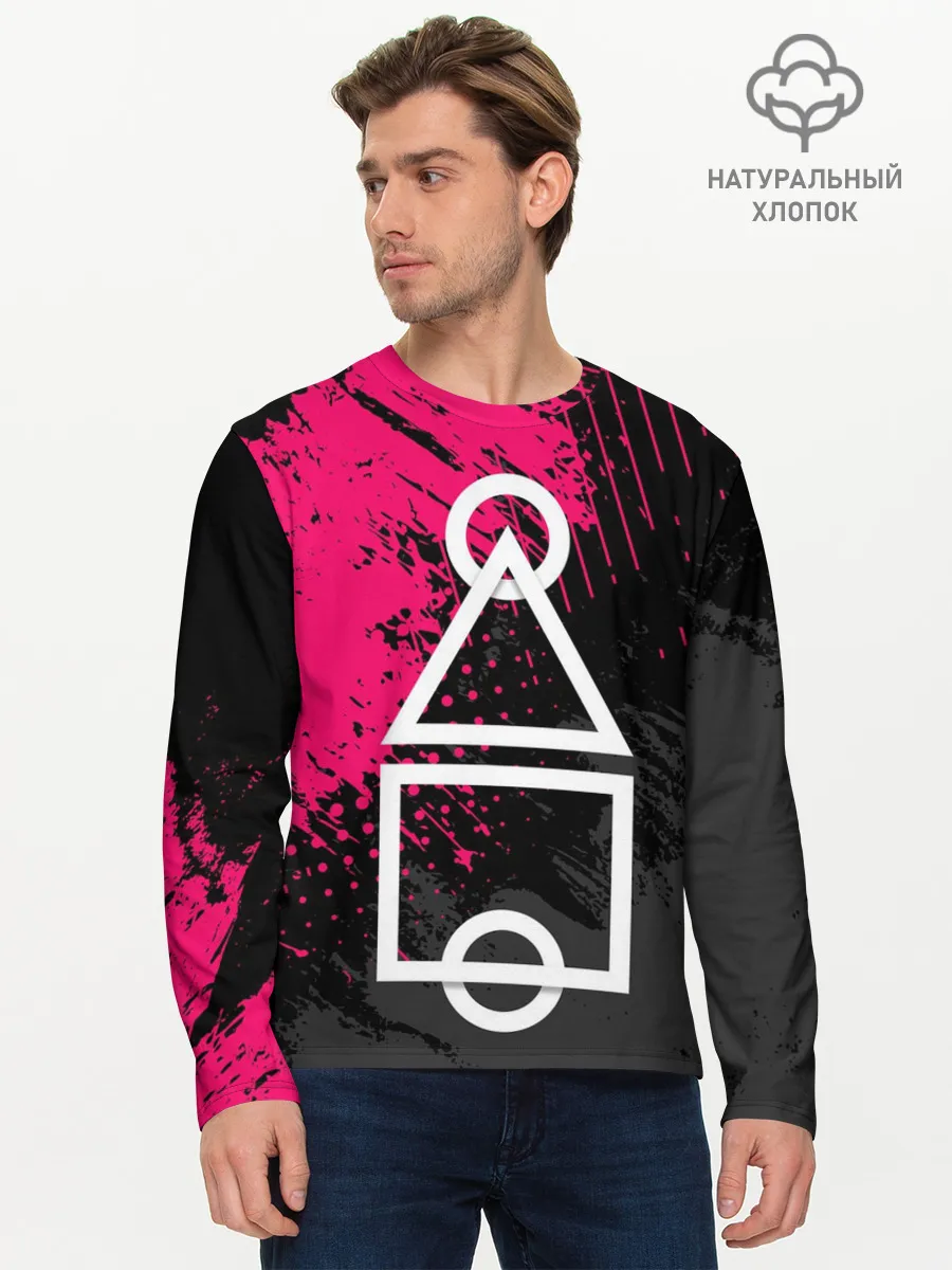 Мужской лонгслив базовый / Игра в кальмара | Логотип из интро