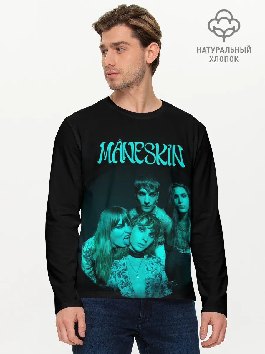 Мужской лонгслив базовый / Maneskin. Fisheye Faces