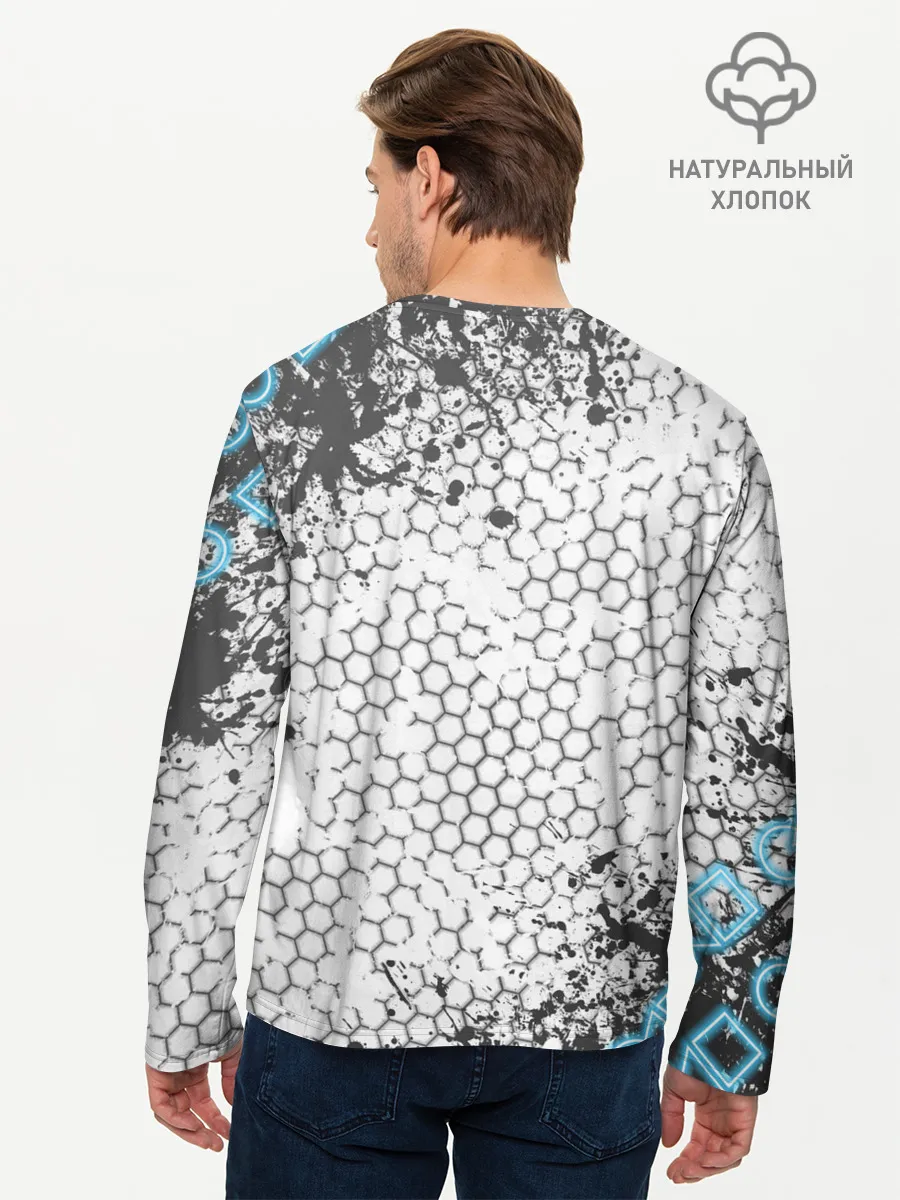 Мужской лонгслив базовый / Игра в кальмара Неон