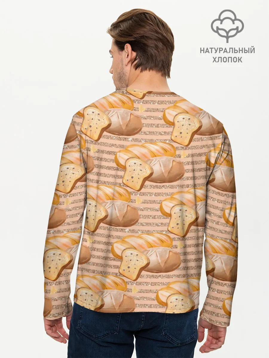 Мужской лонгслив базовый / Выпечка - хлеб и булочки