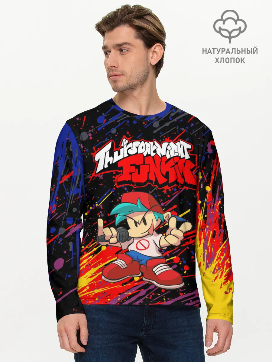 Мужской лонгслив базовый / Friday Night Funkin