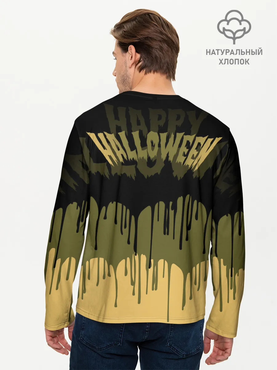 Мужской лонгслив базовый / Тыква в ночь мертвецов