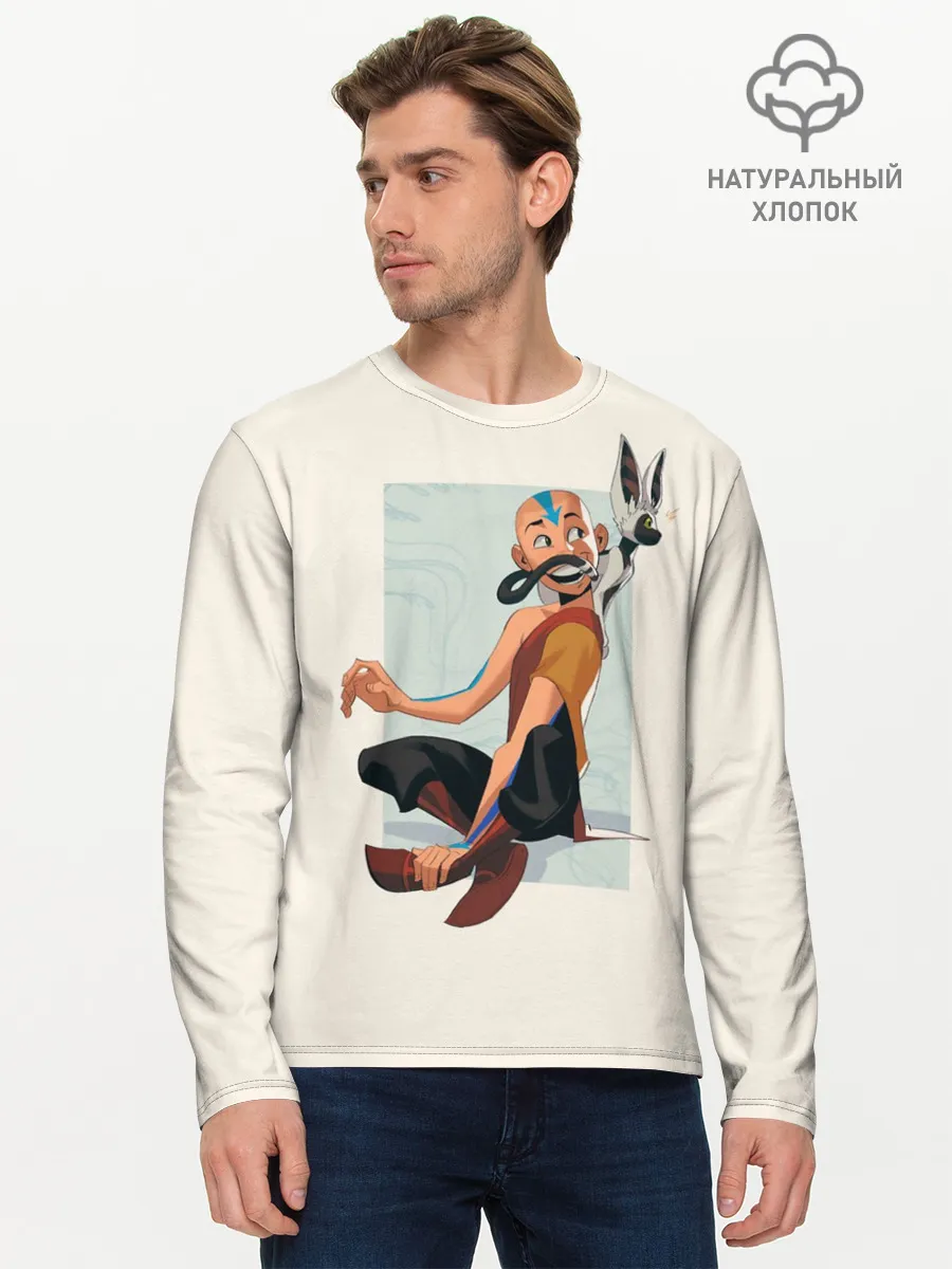 Мужской лонгслив базовый / Aang avatar
