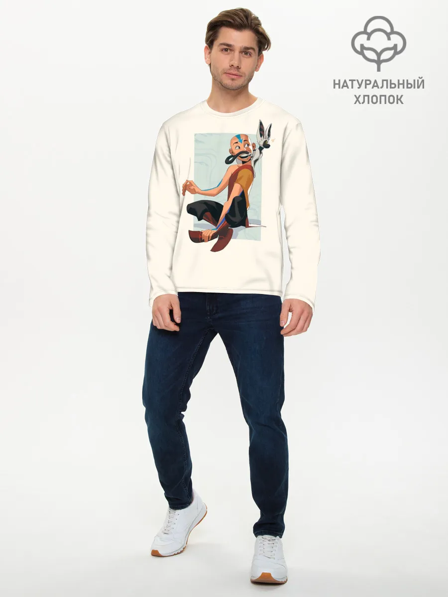 Мужской лонгслив базовый / Aang avatar