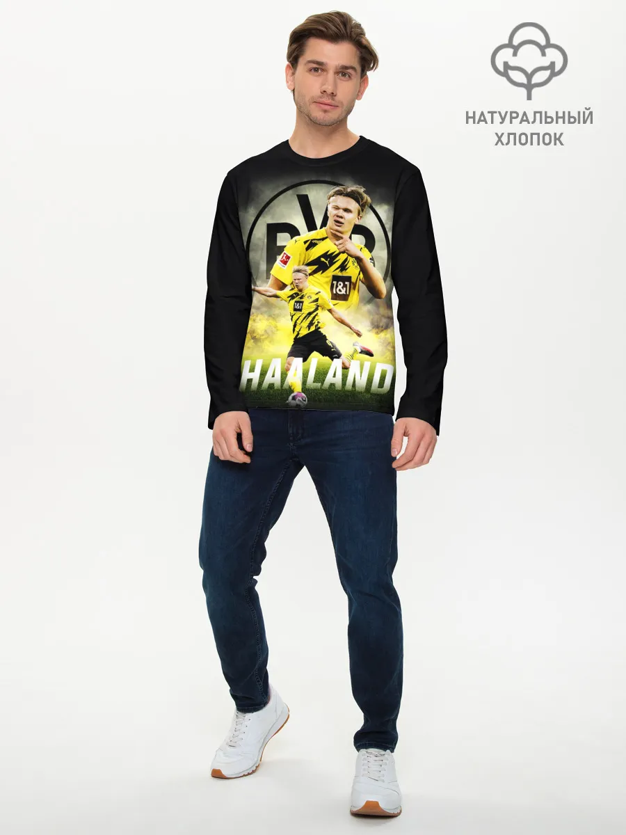 Мужской лонгслив базовый / ЭРЛИНГ ХОЛАНД / ERLING HAALAND