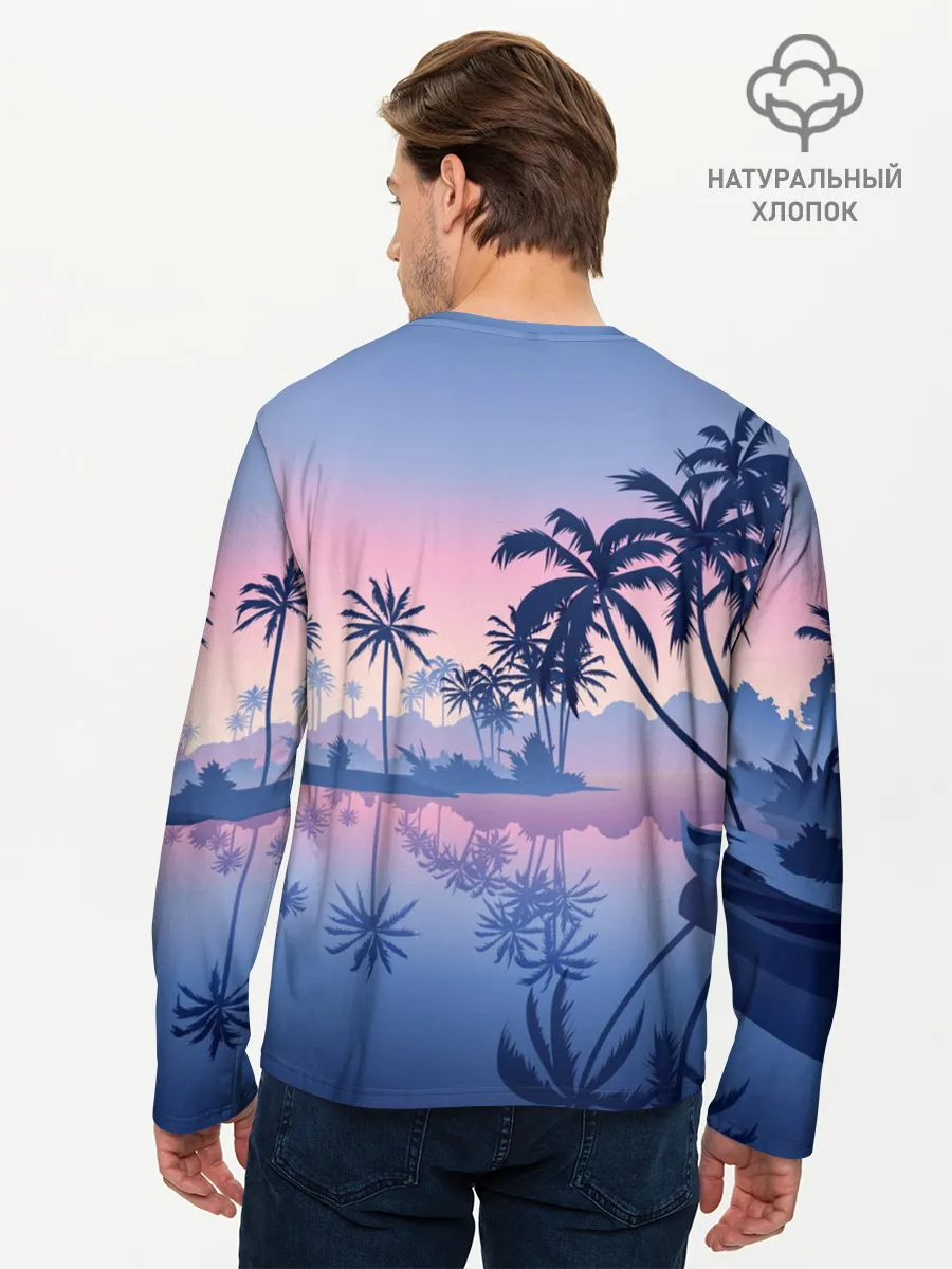 Мужской лонгслив базовый / Тихая заводь