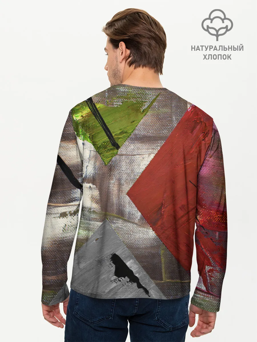 Мужской лонгслив базовый / Art Abstraction