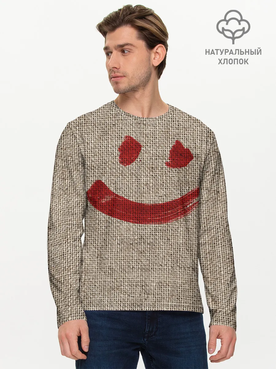 Мужской лонгслив базовый / Red Smile