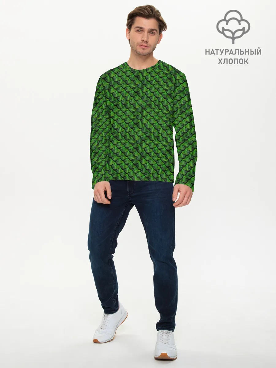 Мужской лонгслив базовый / Reptile Scales