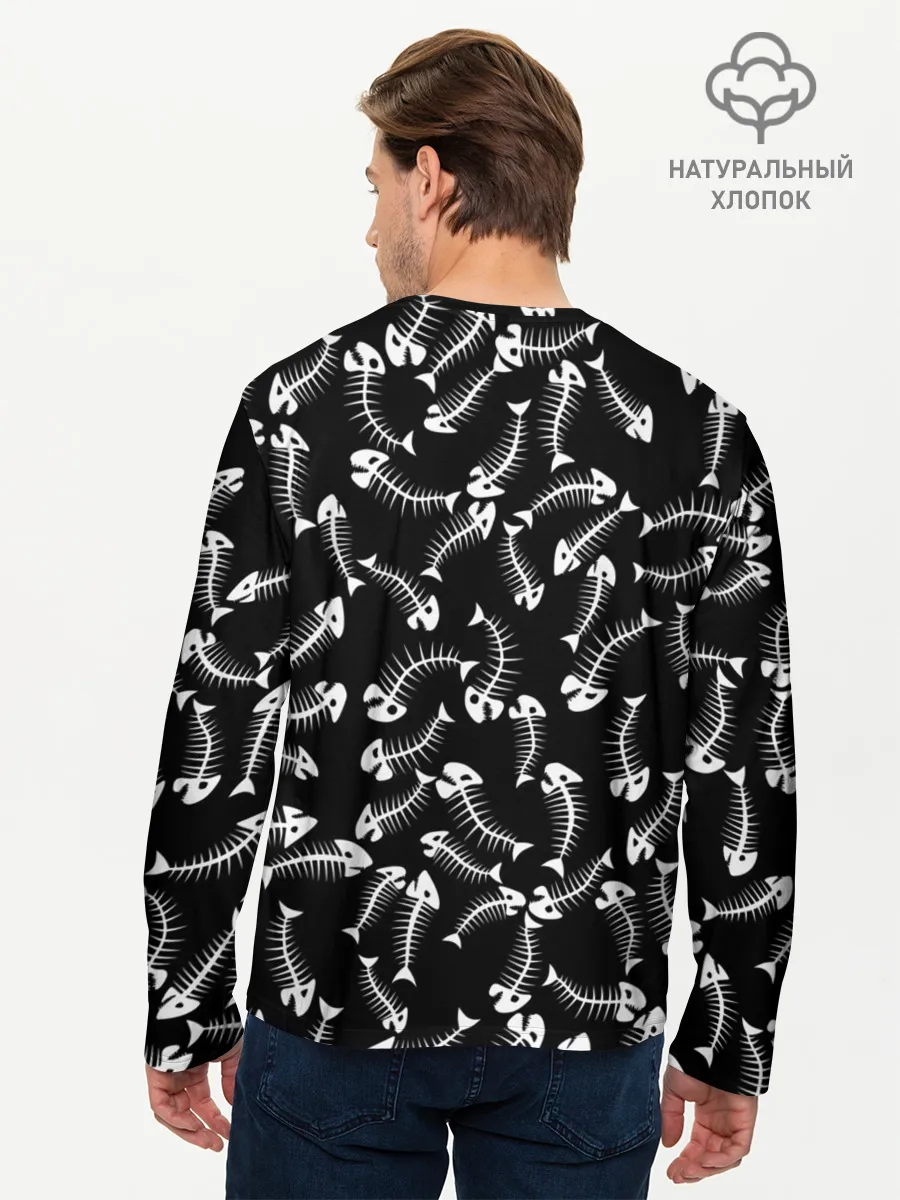 Мужской лонгслив базовый / Fishbones