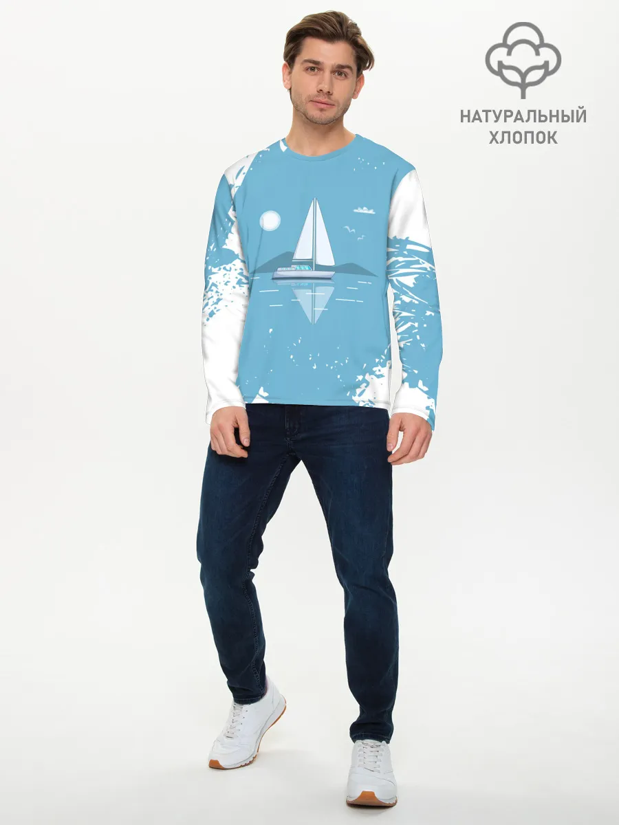 Мужской лонгслив базовый / ОДИНОКИЙ ПАРУСНИК | SAILBOAT