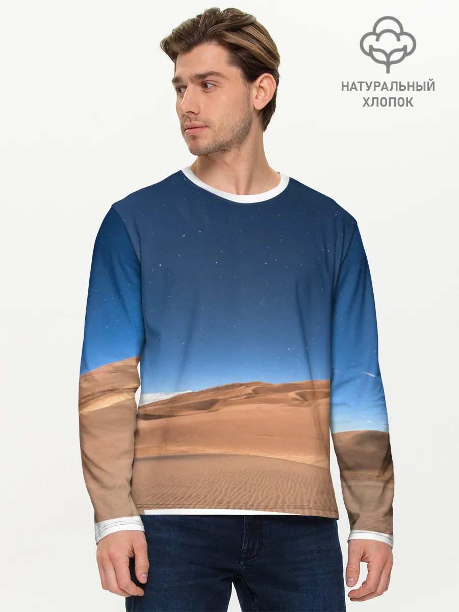 Мужской лонгслив базовый / Пустыня