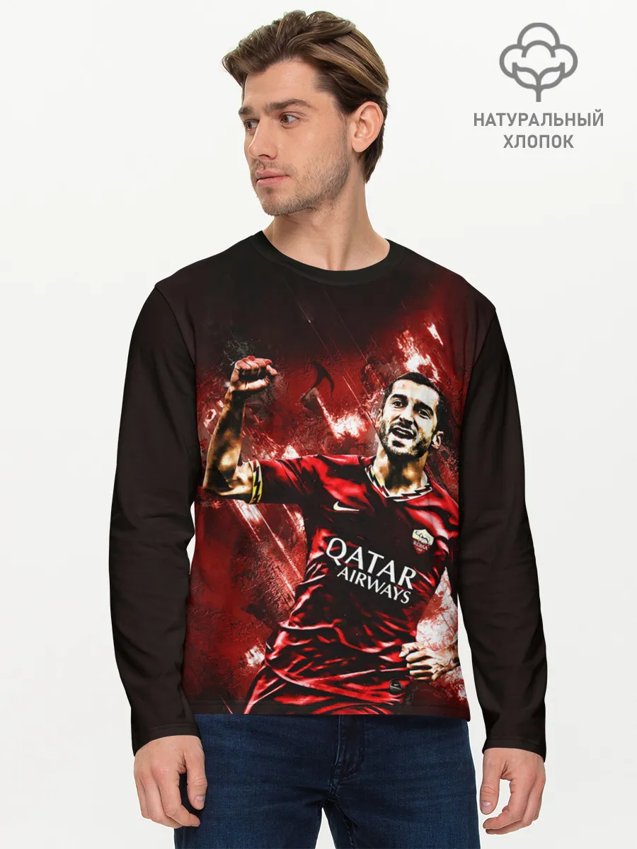 Мужской лонгслив базовый / Генрих Мхитарян Футбол
