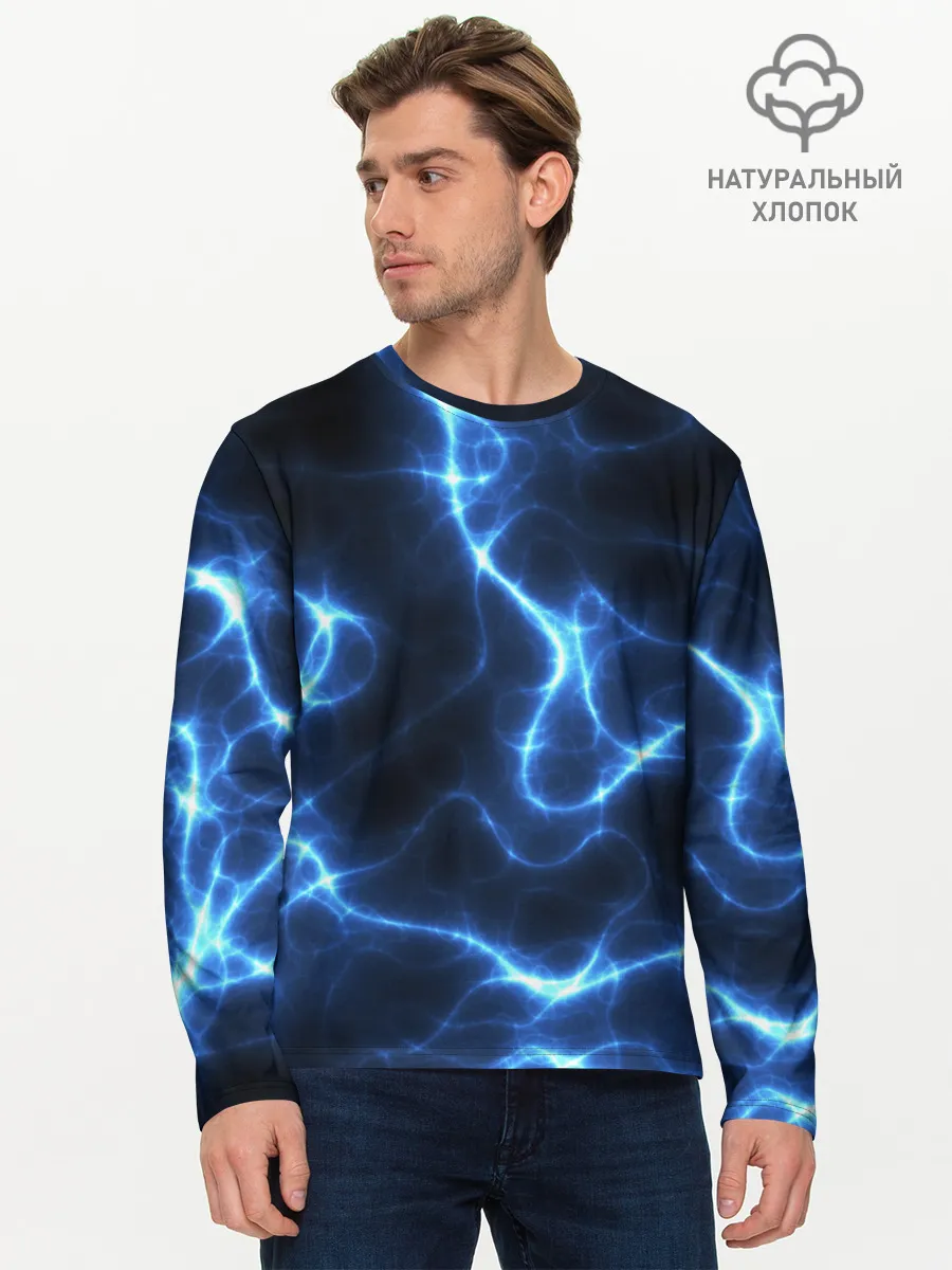 Мужской лонгслив базовый / Energy Waves