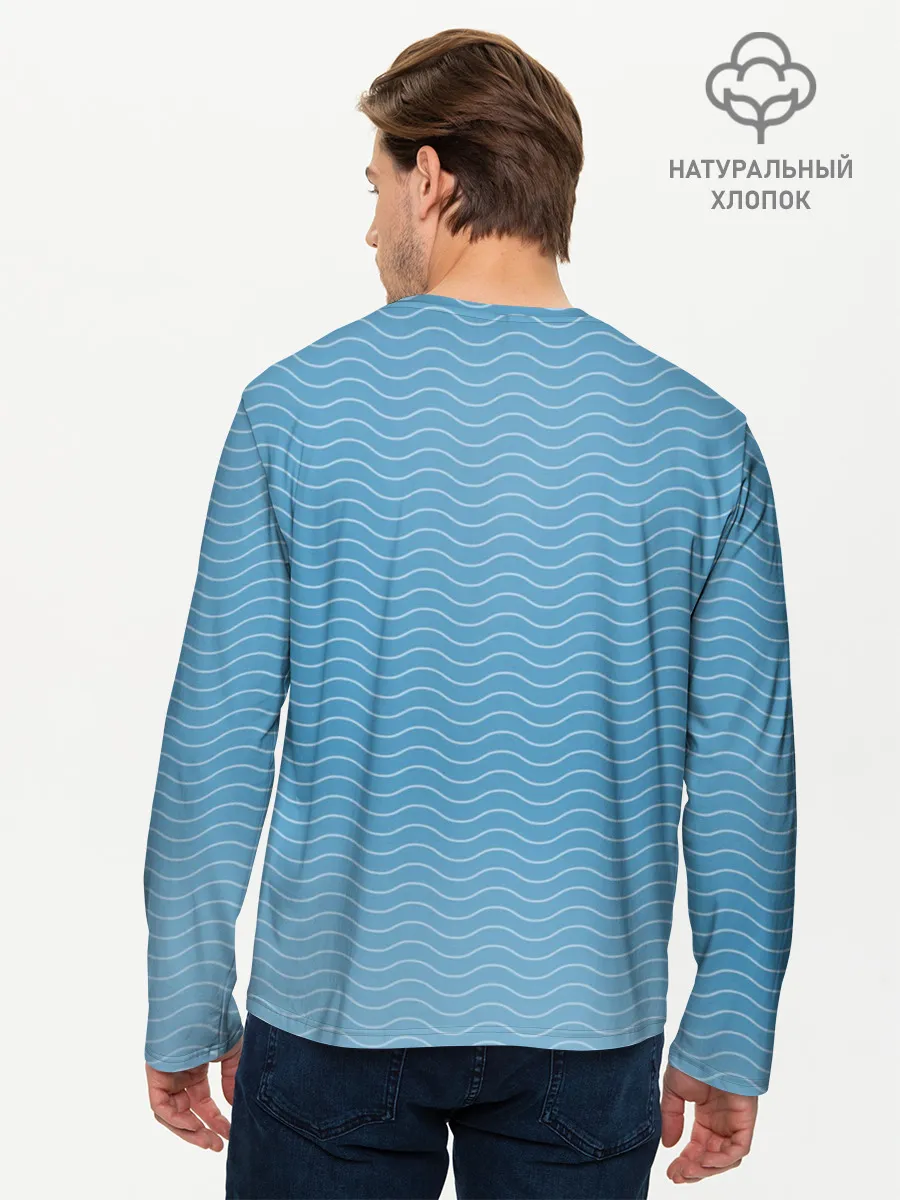 Мужской лонгслив базовый / Пингвин