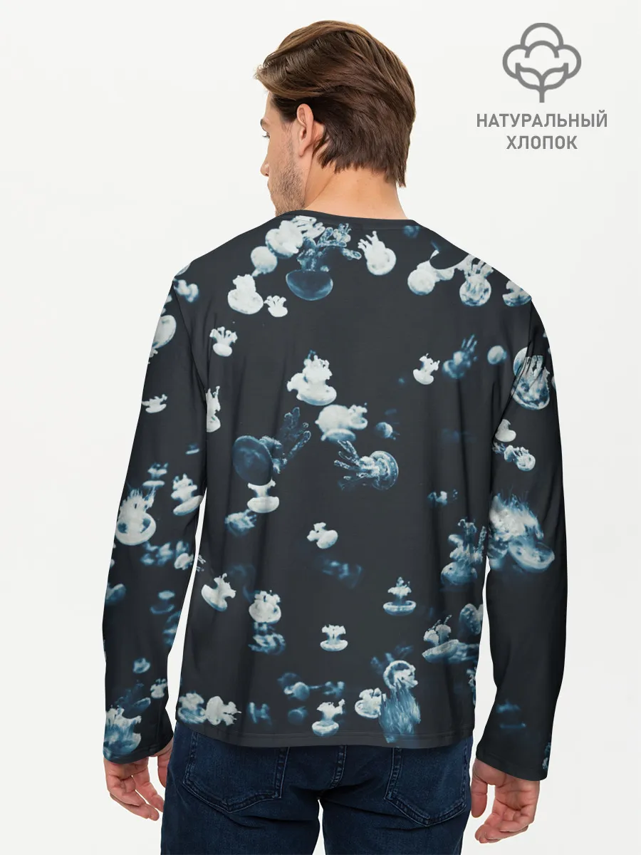 Мужской лонгслив базовый / Медузы