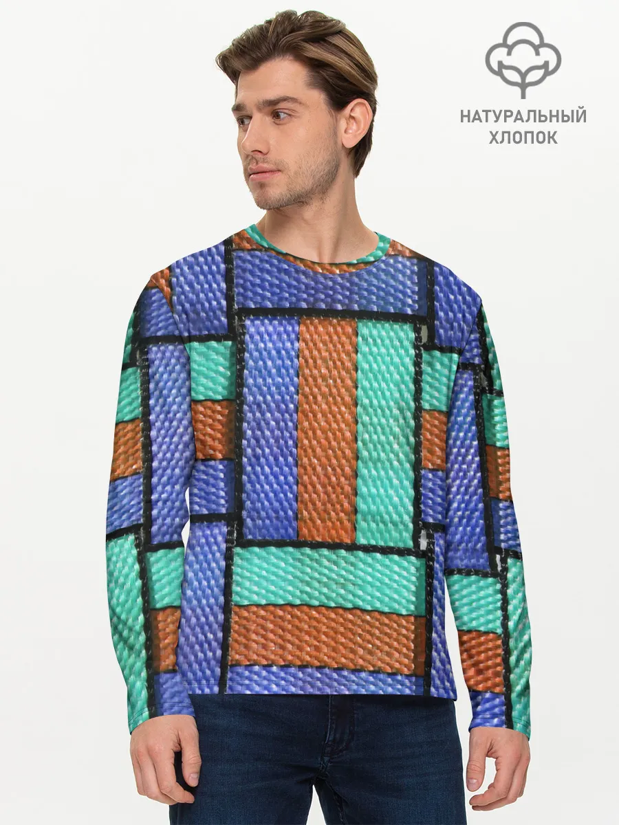 Мужской лонгслив базовый / Stripes