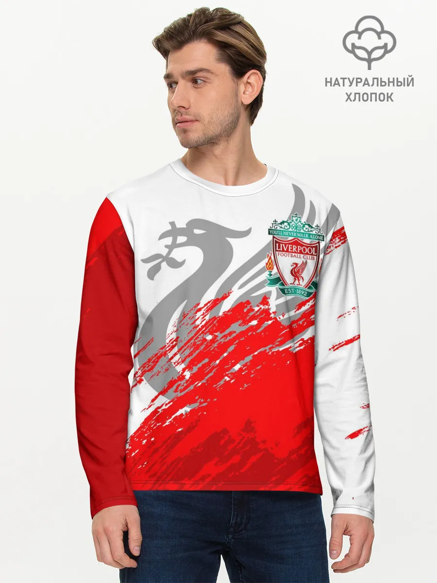 Мужской лонгслив базовый / LIVERPOOL / ЛИВЕРПУЛЬ
