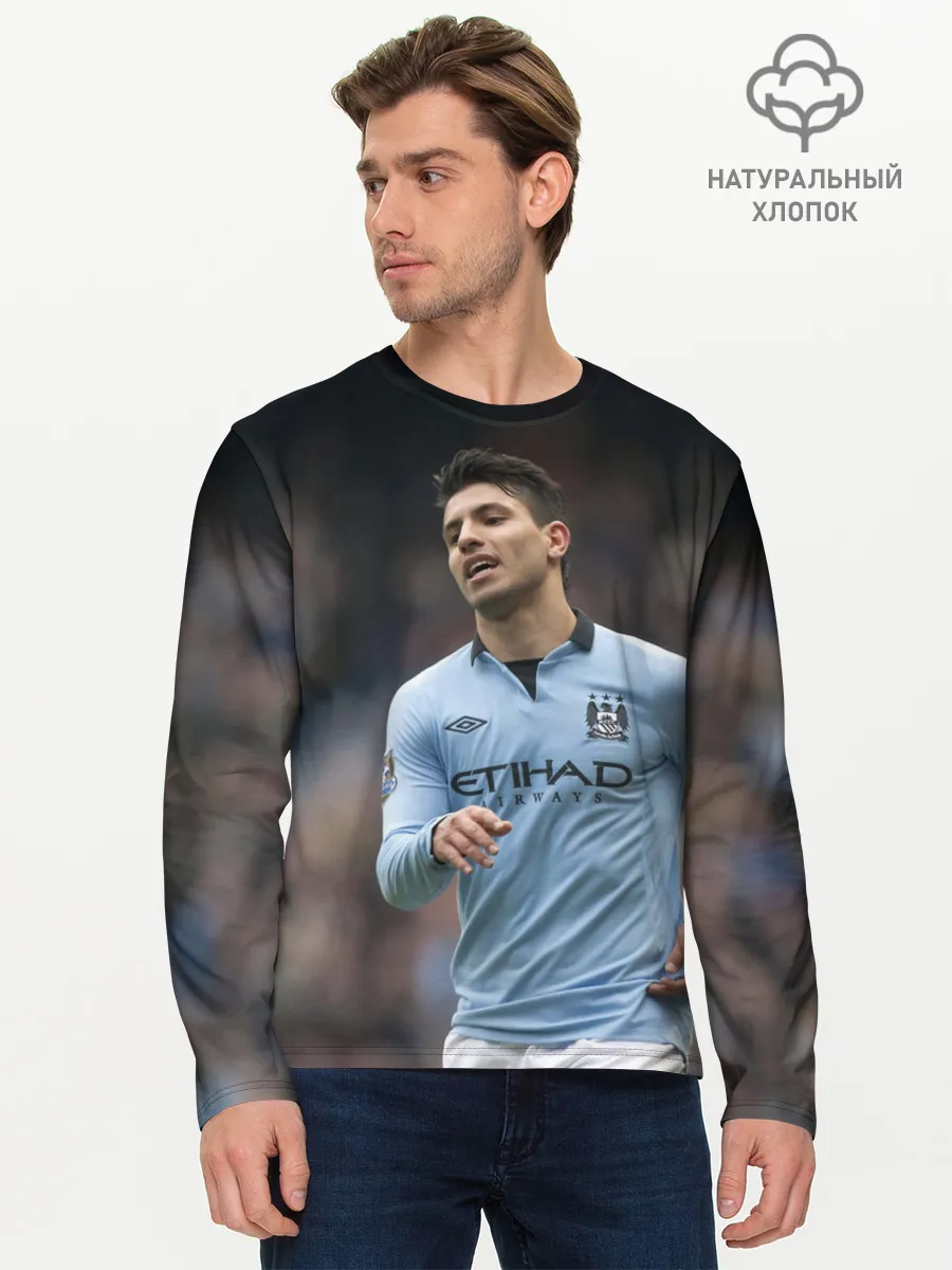 Мужской лонгслив базовый / Серхио Агуэро