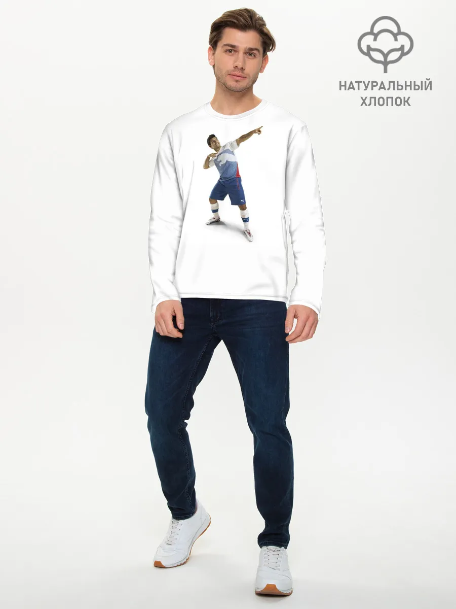 Мужской лонгслив базовый / Смешной Серхио Агуэро