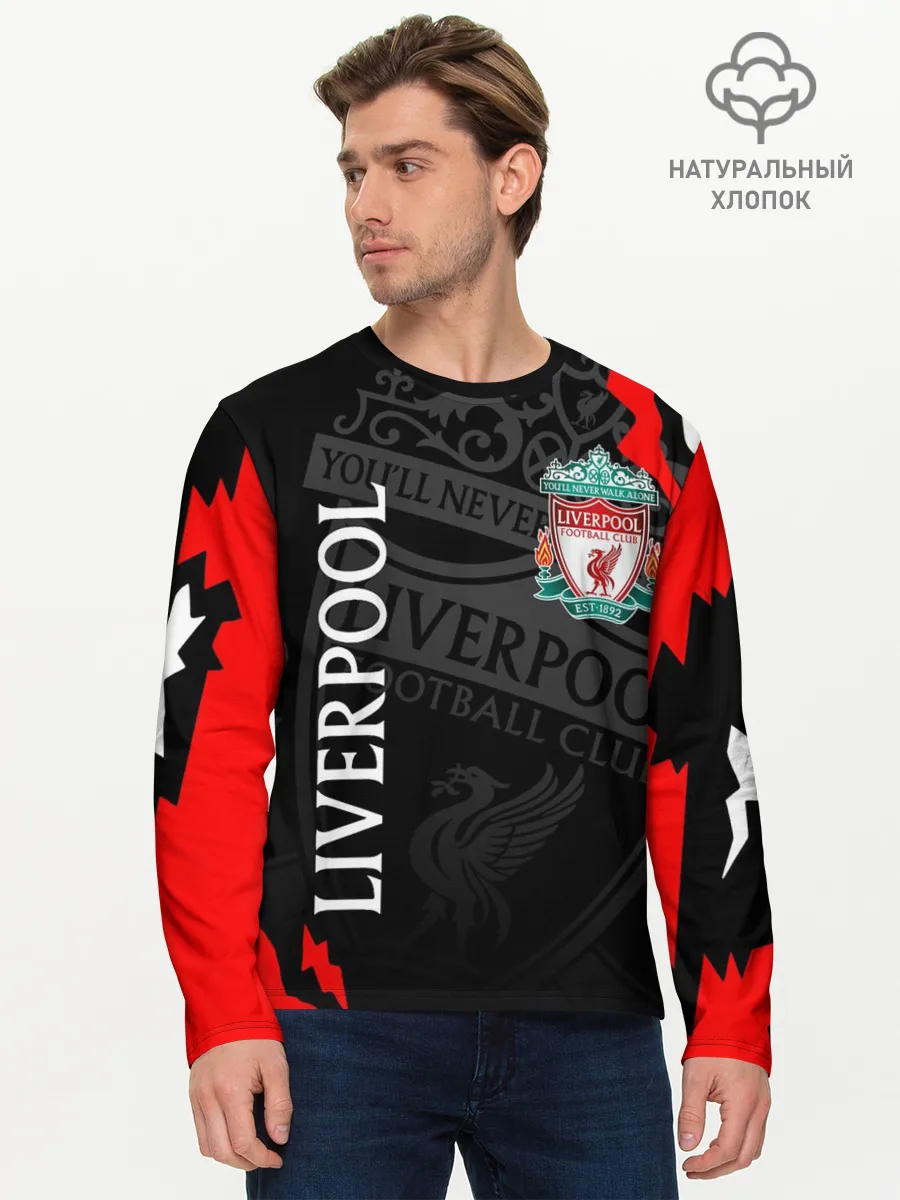 Мужской лонгслив базовый / LIVERPOOL / ЛИВЕРПУЛЬ / СПОРТ