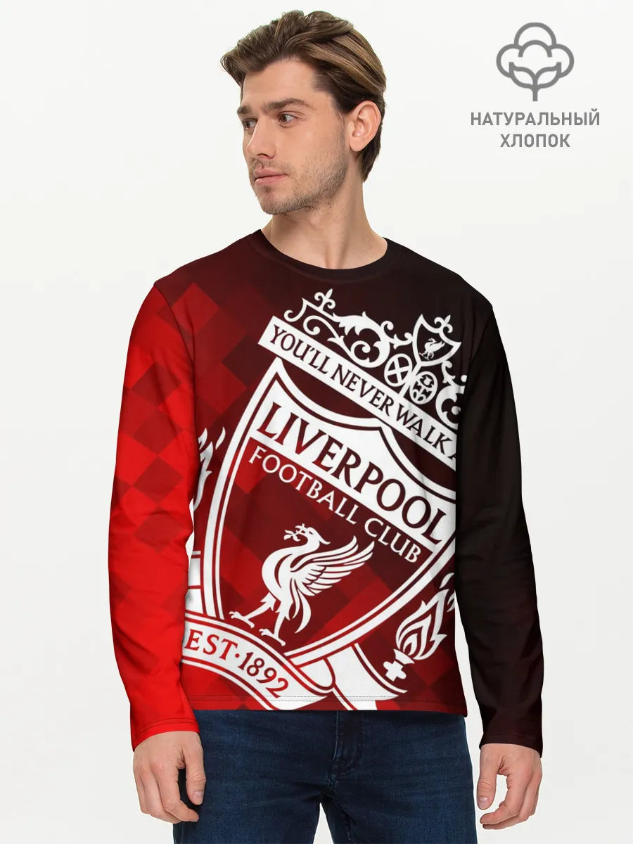 Мужской лонгслив базовый / LIVERPOOL / ЛИВЕРПУЛЬ