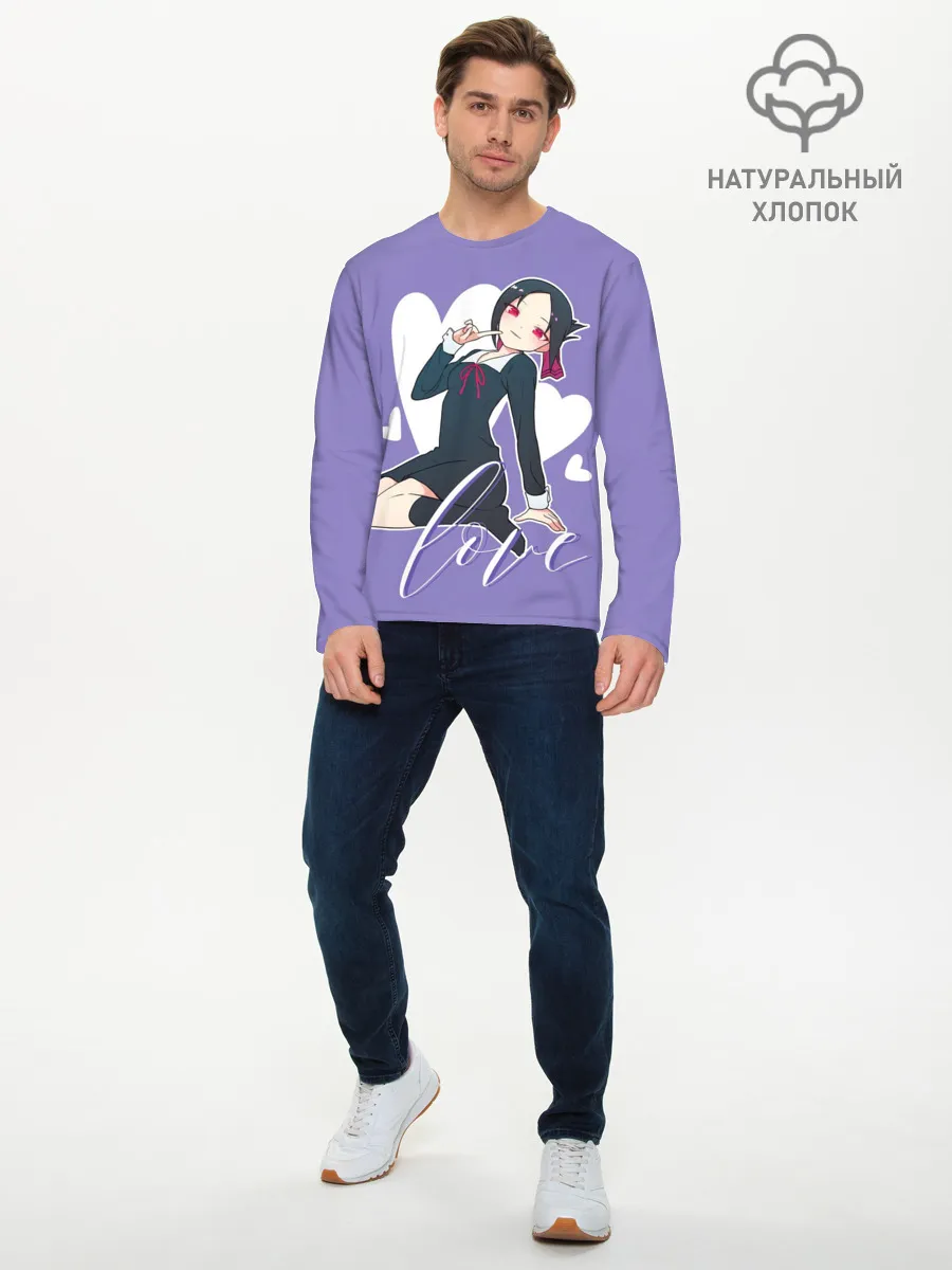 Мужской лонгслив базовый / Love Kaguya Shinomiya