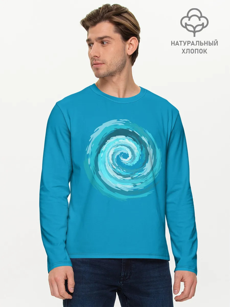 Мужской лонгслив базовый / Водоворот