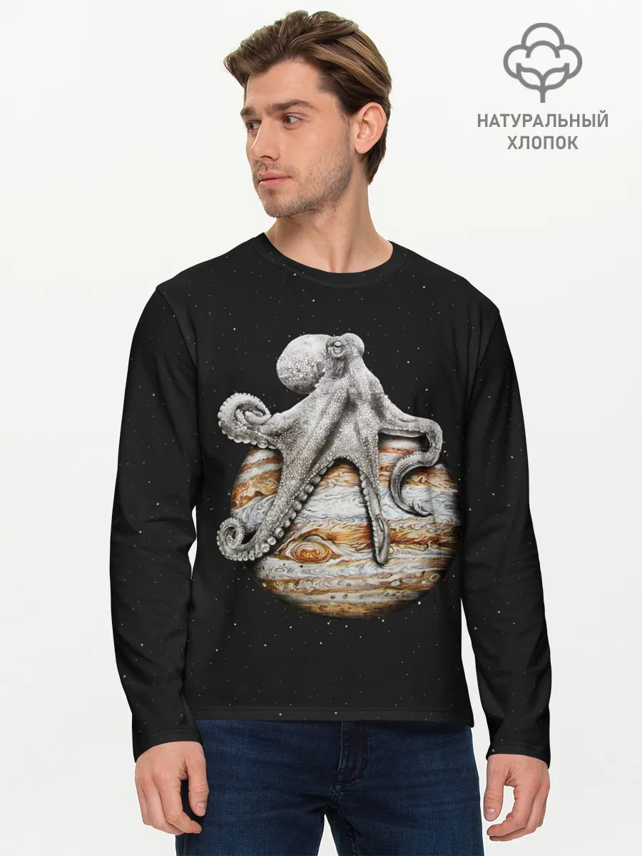 Мужской лонгслив базовый / Planetary Octopus