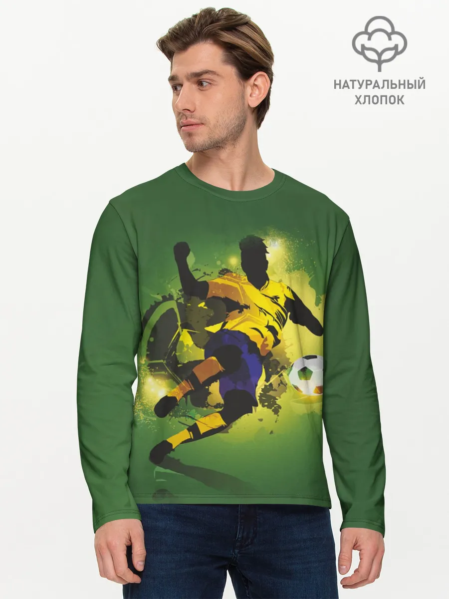 Мужской лонгслив базовый / Футбол