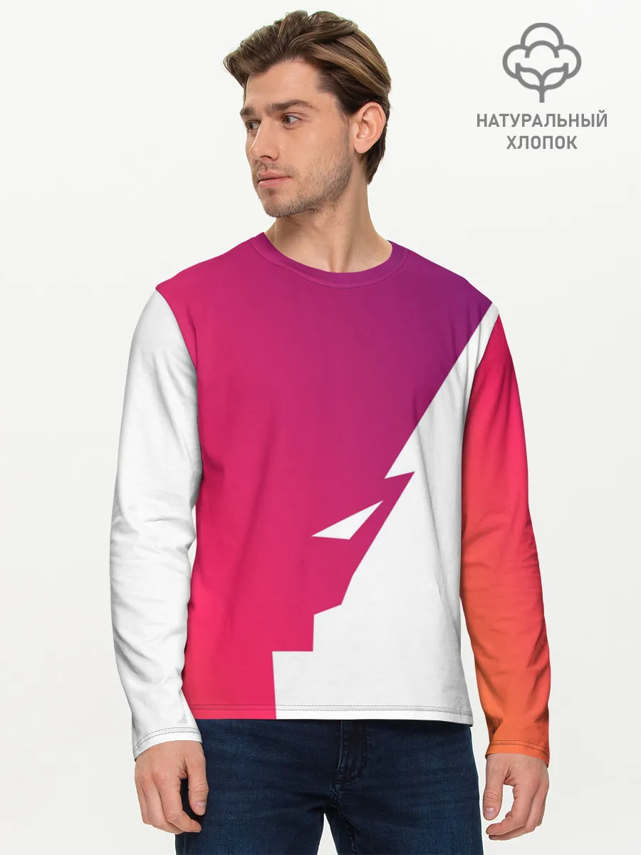 Мужской лонгслив базовый / Обертка и Задний фон