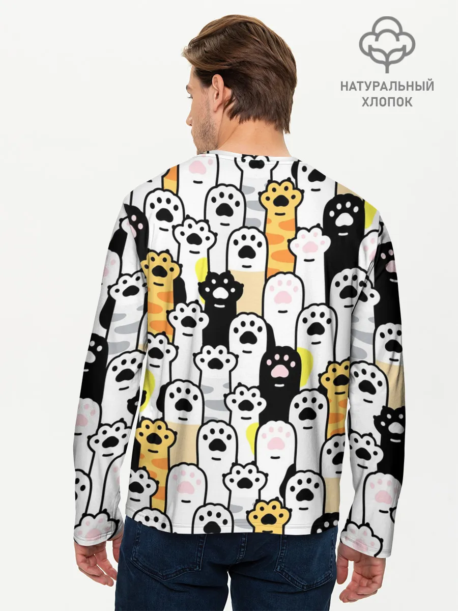 Мужской лонгслив базовый / КОШАЧИЬ ЛАПЫ