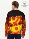 Мужской лонгслив базовый / FC BARCELONA / FIRE / ОГОНЬ