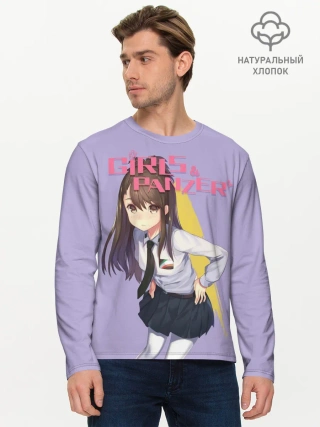 Мужской лонгслив базовый / Девушки и Танки