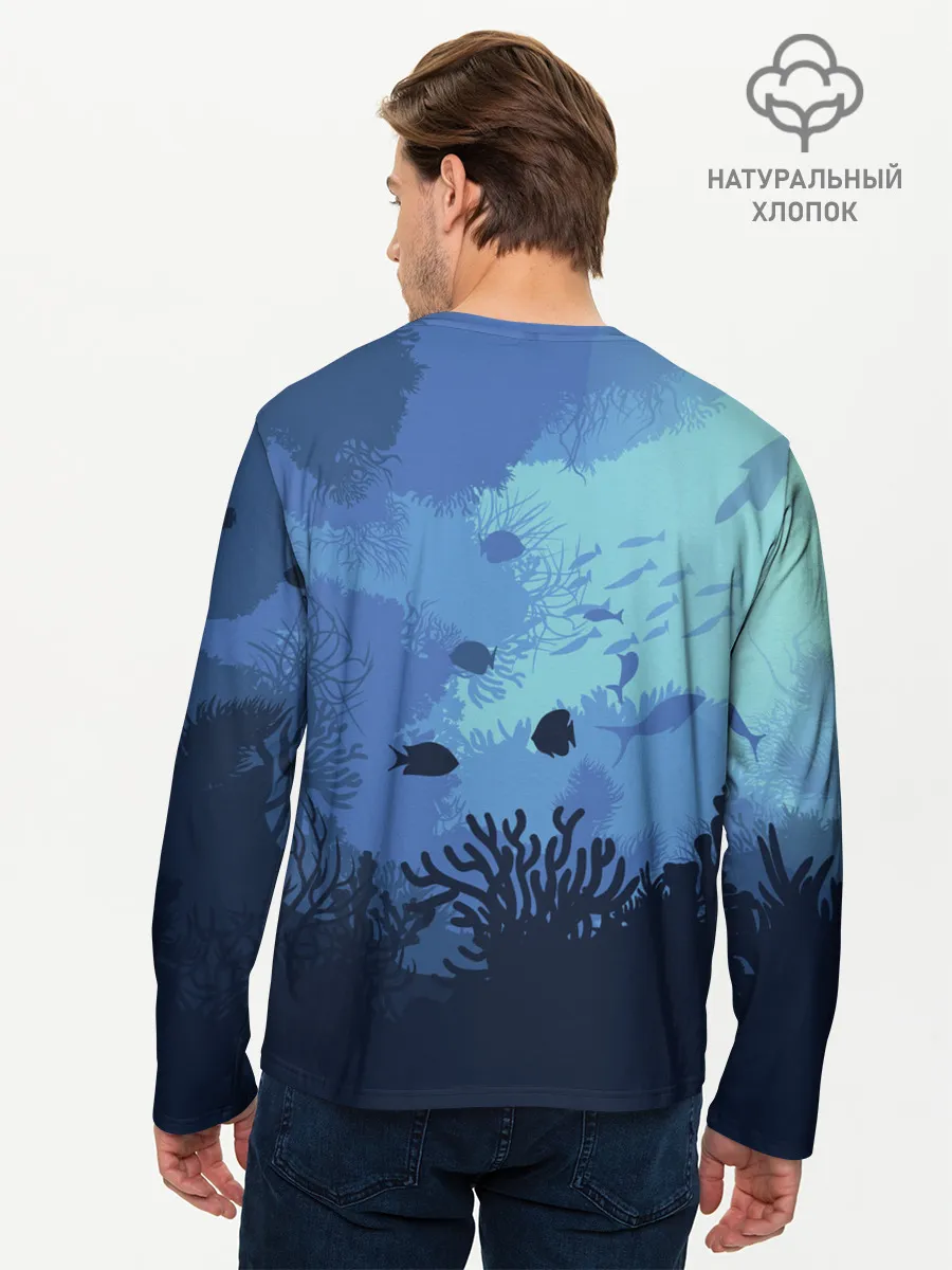 Мужской лонгслив базовый / Mermaid | Русалочка