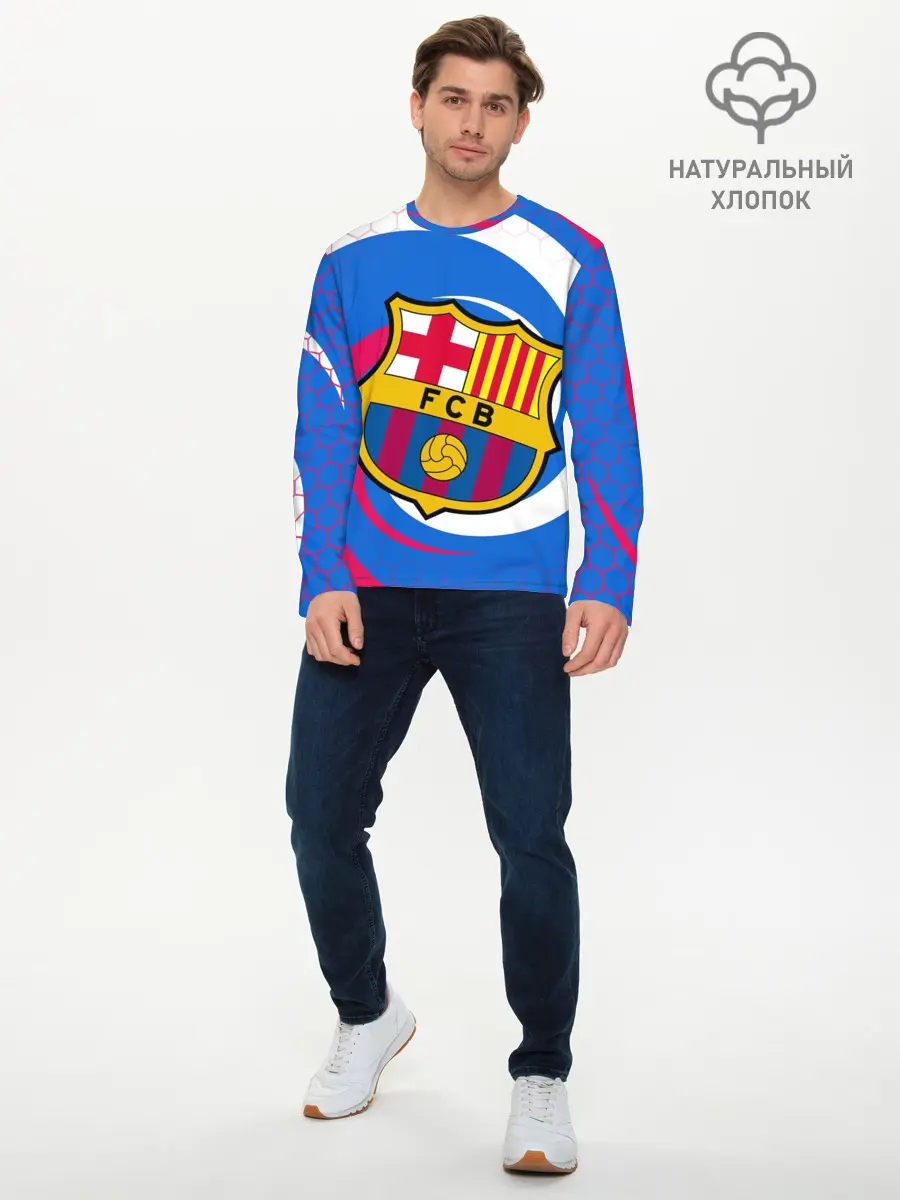 Мужской лонгслив базовый / FC BARCELONA / ФК БАРСЕЛОНА