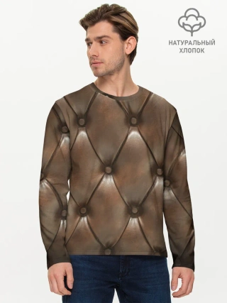 Мужской лонгслив базовый / КоЖа в ромбиках
