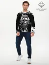 Мужской лонгслив базовый / Чёрный клевер череп демона