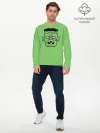 Мужской лонгслив базовый / Зеленый Франкенштейн