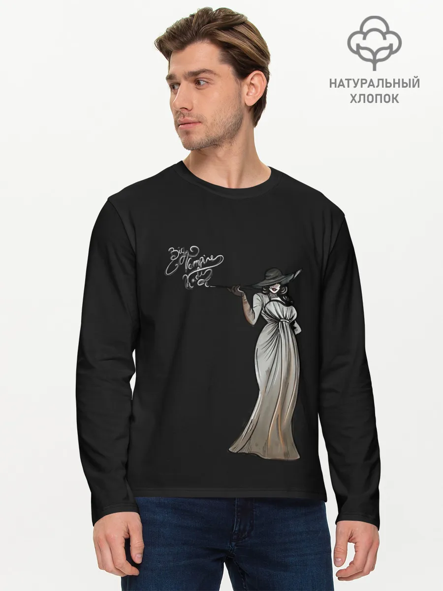 Мужской лонгслив базовый / Big Vampire Lady
