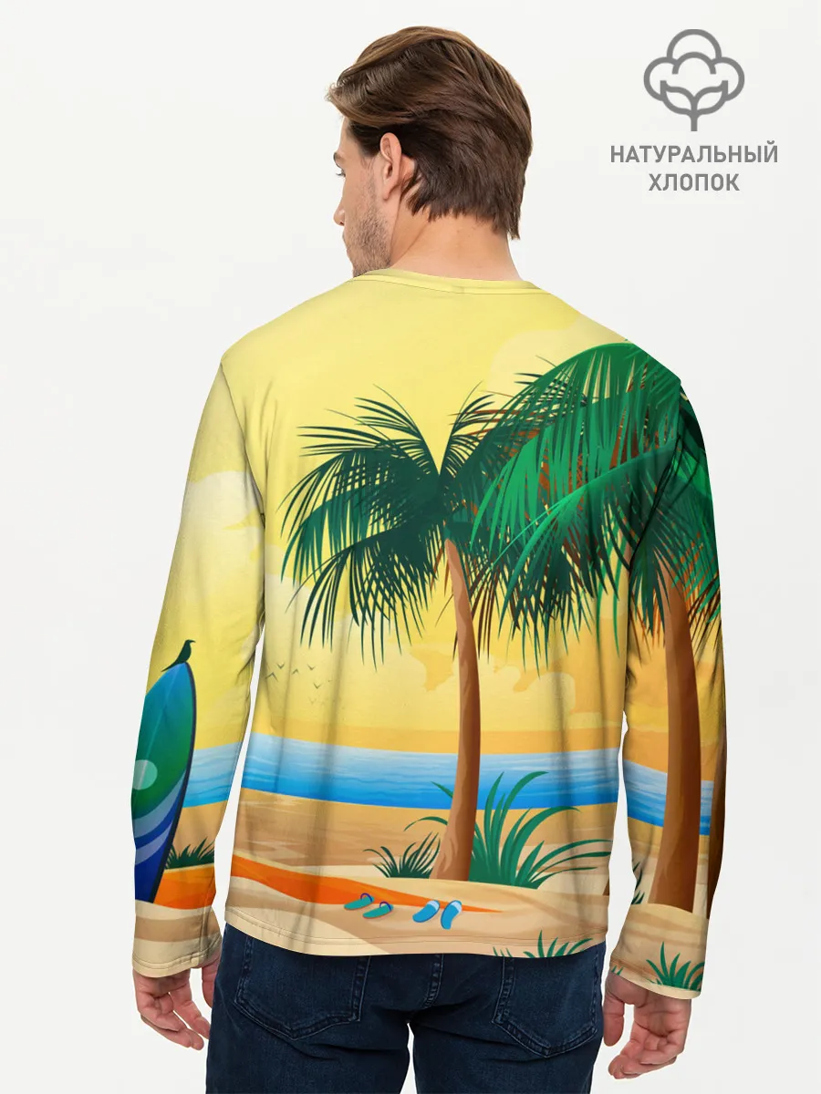 Мужской лонгслив базовый / Пляж