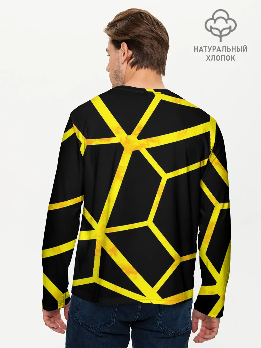 Мужской лонгслив базовый / Hexagon