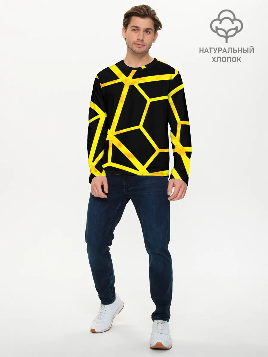 Мужской лонгслив базовый / Hexagon