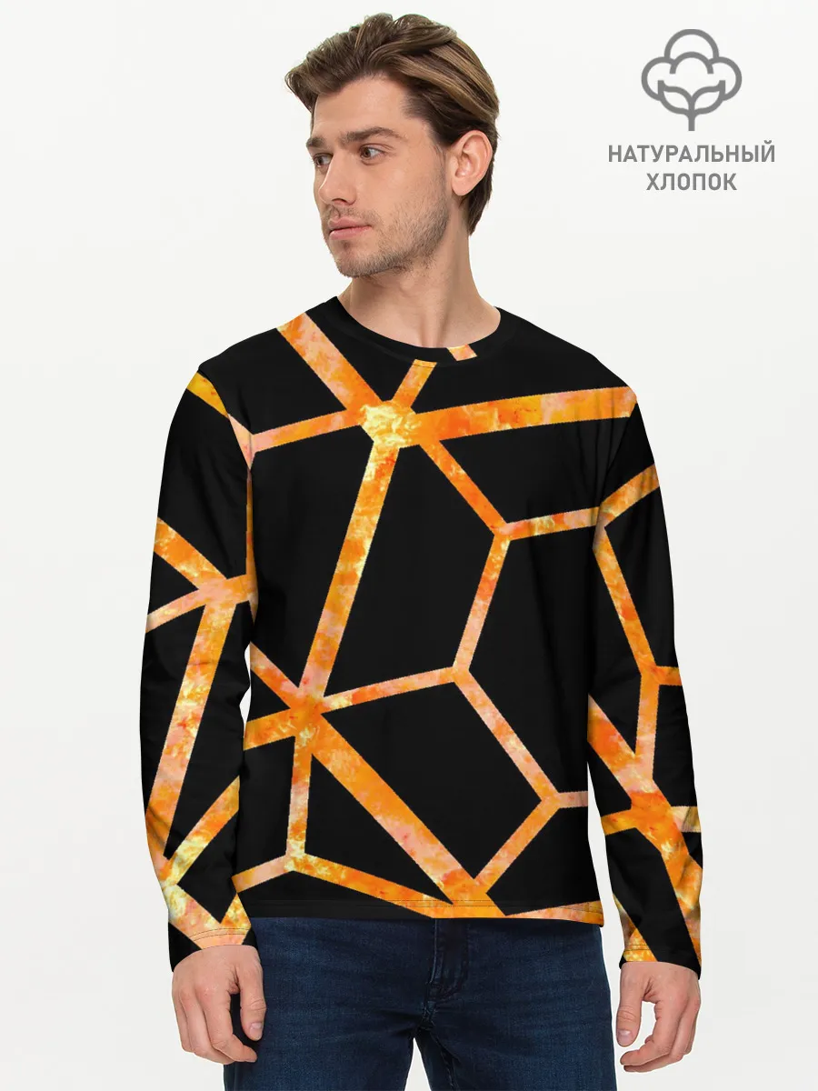 Мужской лонгслив базовый / Hexagon