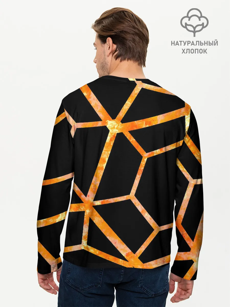 Мужской лонгслив базовый / Hexagon